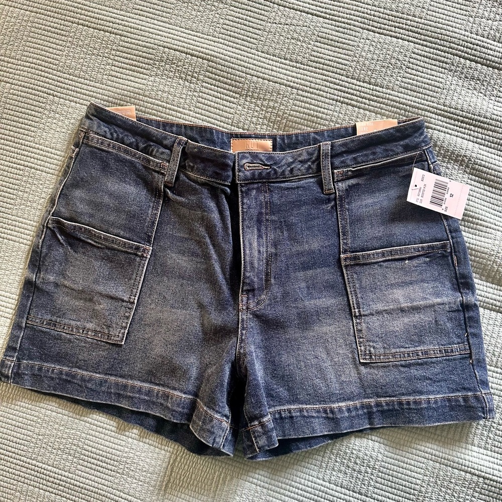 KUT From the Kloth High Rise Jane Jean Shorts - Size 12
